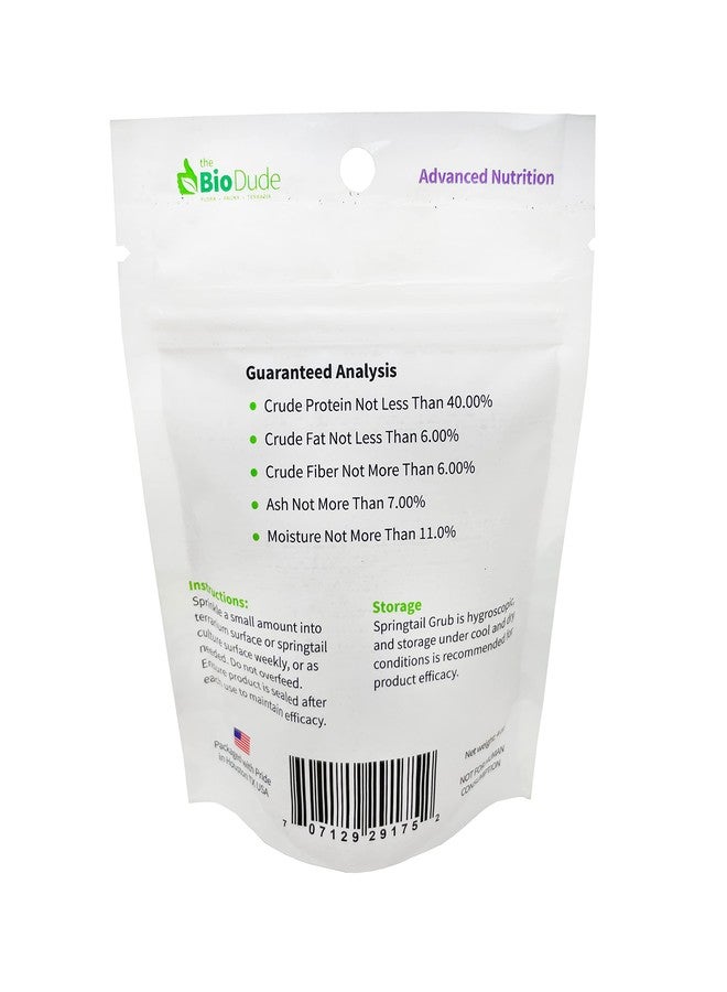 BIODUDE The Bio Dude Springtail Grub 4 Ounce Springtail Diet for bioactive terrariums. Arthropod (Springtail) Food. Great for culturing, Feeding and More. - Image 3